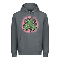 Rock leopard shamrocks with hearts Premium Hoodie - MaliasSmallBusiness