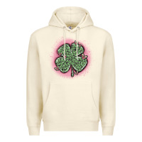 Sandshell leopard shamrocks with hearts Premium Hoodie - MaliasSmallBusiness