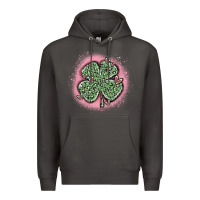 Smoke leopard shamrocks with hearts Premium Hoodie - MaliasSmallBusiness