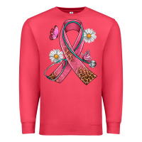 Cardinal Cancer Ribbon Stethoscope Daisy Butterfly Premium Sweatshirt - Artiststas