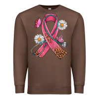 Chestnut Cancer Ribbon Stethoscope Daisy Butterfly Premium Sweatshirt - Artiststas
