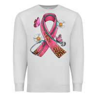 Dove Grey Cancer Ribbon Stethoscope Daisy Butterfly Premium Sweatshirt - Artiststas