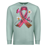 Seafoam Cancer Ribbon Stethoscope Daisy Butterfly Premium Sweatshirt - Artiststas