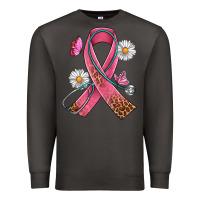 Smoke Cancer Ribbon Stethoscope Daisy Butterfly Premium Sweatshirt - Artiststas
