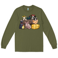 Army Green farm animals wagon Long Sleeve Tee - Zillion Design Studio