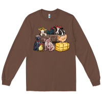 Chestnut farm animals wagon Long Sleeve Tee - Zillion Design Studio