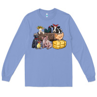 Colony Blue farm animals wagon Long Sleeve Tee - Zillion Design Studio