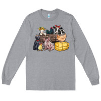 Heather Grey farm animals wagon Long Sleeve Tee - Zillion Design Studio