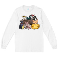 White farm animals wagon Long Sleeve Tee - Zillion Design Studio