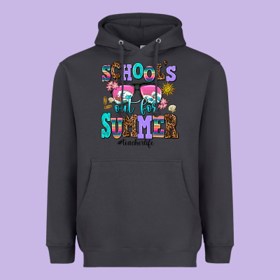 School's Out For Summer Teacherlife Heavyweight Hoodie Designed By Adodesignshop
