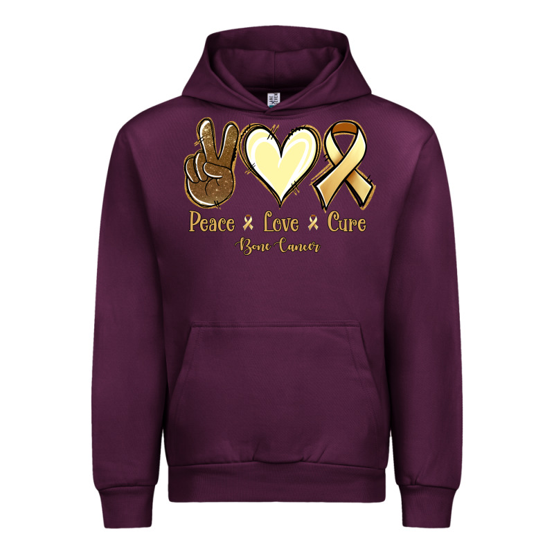 Peace Love Cure Bone Cancer Urban Hoodie by NancyCooperArtShop | Teevron