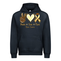 Navy Peace love cure Bone Cancer Urban Hoodie - NancyCooperArtShop