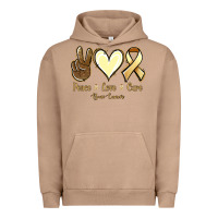 Pigment Burro Peace love cure Bone Cancer Urban Hoodie - NancyCooperArtShop
