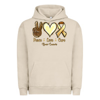 Pigment French Oak Peace love cure Bone Cancer Urban Hoodie - NancyCooperArtShop