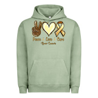 Pigment Oil Green Peace love cure Bone Cancer Urban Hoodie - NancyCooperArtShop