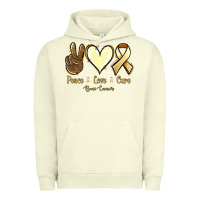 Pigment Pistachio Peace love cure Bone Cancer Urban Hoodie - NancyCooperArtShop