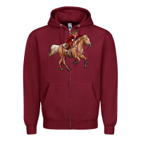 Burgundy christmas cowgirl Zipper Hoodie - RanaPortraitStore