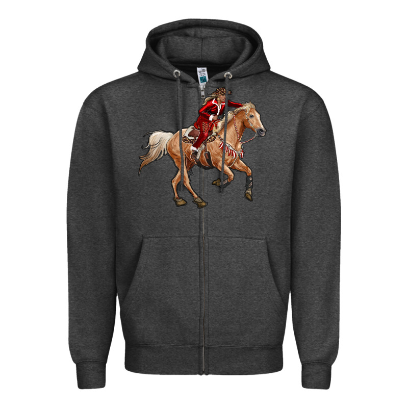 Christmas Cowgirl Zipper Hoodie by RanaPortraitStore | Teevron