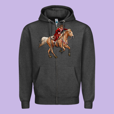 Christmas Cowgirl Zipper Hoodie Designed By Ranaportraitstore