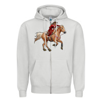 Dove Grey christmas cowgirl Zipper Hoodie - RanaPortraitStore