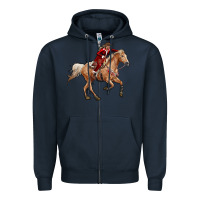 Navy christmas cowgirl Zipper Hoodie - RanaPortraitStore