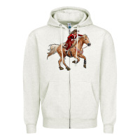 Oatmeal Heather christmas cowgirl Zipper Hoodie - RanaPortraitStore