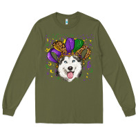 Army Green Mardi gras hat husky Long Sleeve Tee - RanaPortraitStore