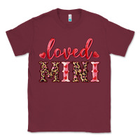 Burgundy loved mini Classic Tee - RanaPortraitStore
