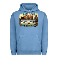 Pigment Pebble Blue wild wild west Urban Hoodie - NancyCooperArtShop