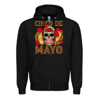 Black Cinco de Mayo Zipper Hoodie - texasbilliewilder