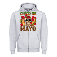 Heather Grey Cinco de Mayo Zipper Hoodie - texasbilliewilder