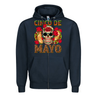 Navy Cinco de Mayo Zipper Hoodie - texasbilliewilder