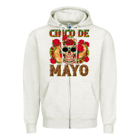 Oatmeal Heather Cinco de Mayo Zipper Hoodie - texasbilliewilder