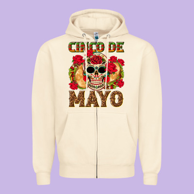 Cinco De Mayo Zipper Hoodie Designed By Texasbilliewilder
