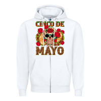 White Cinco de Mayo Zipper Hoodie - texasbilliewilder