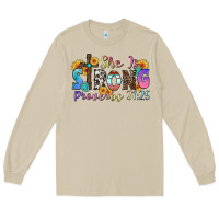 Mushroom she is strong proverbs 31 25 Long Sleeve Tee - Zillion Design Studio