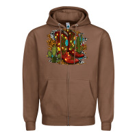 Chestnut christmas cowboy boots Zipper Hoodie - RanaPortraitStore