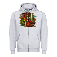 Christmas Cowboy Boots Zipper Hoodie | Teevron