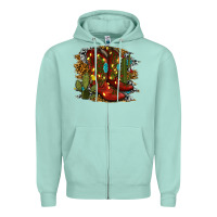 Seafoam christmas cowboy boots Zipper Hoodie - RanaPortraitStore