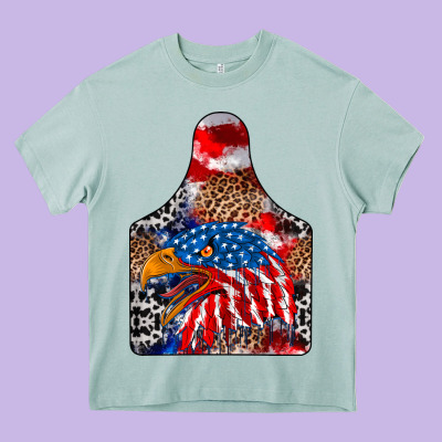 America Heavy Core Tee Designed By Cowhidedigitalart