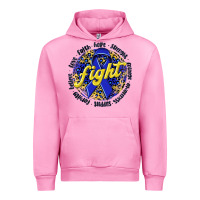 Fuchsia Pink fight colorectal cancer Urban Hoodie - NancyCooperArtShop