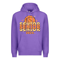 Purple basketball senior 2024 Premium Hoodie - MaliasSmallBusiness