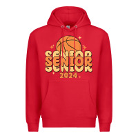 Red basketball senior 2024 Premium Hoodie - MaliasSmallBusiness