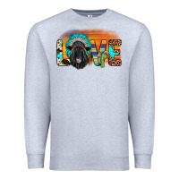 Heather Grey love black angus indian headdress Premium Sweatshirt - JahusDesignShop