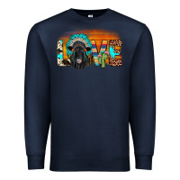 Navy love black angus indian headdress Premium Sweatshirt - JahusDesignShop