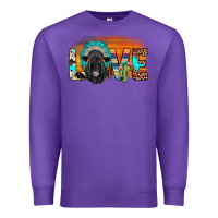 Purple love black angus indian headdress Premium Sweatshirt - JahusDesignShop