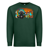 Sports Green love black angus indian headdress Premium Sweatshirt - JahusDesignShop