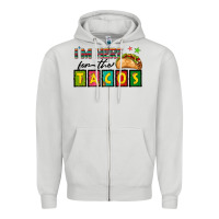 Dove Grey I'm Here For The Tacos Zipper Hoodie - texasbilliewilder