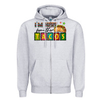 Heather Grey I'm Here For The Tacos Zipper Hoodie - texasbilliewilder