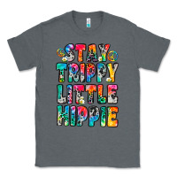 Charcoal Heather stay trippy little hippie Classic Tee - Zillion Design Studio